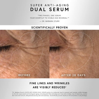Dr. Barbara Sturm Super Anti Aging Dual Serum 1.7 Fl Oz – Hydrating Peptide & Ceramide Facial Serum