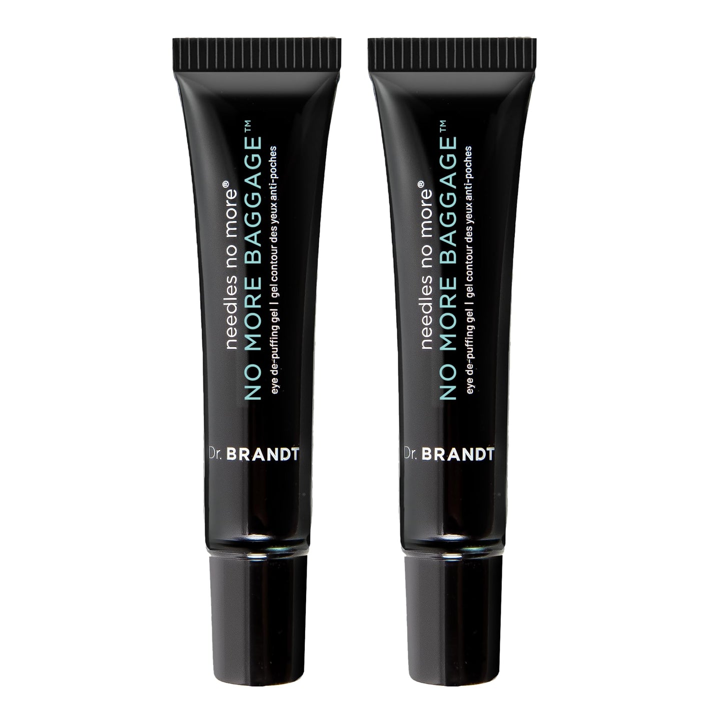 Dr. Brandt Needles No More Baggage – 0.23 oz Pack of 2 | Eye De-Puffing Gel for Bags, Puffiness & Dark Circles