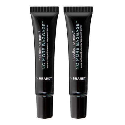 Dr. Brandt Needles No More Baggage – 0.23 oz Pack of 2 | Eye De-Puffing Gel for Bags, Puffiness & Dark Circles