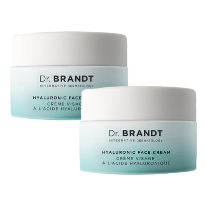 Dr. Brandt Needles No More Hyaluronic Face Cream – Long-Lasting Hydration for Dehydrated Skin | 1.7 oz Pack of 2
