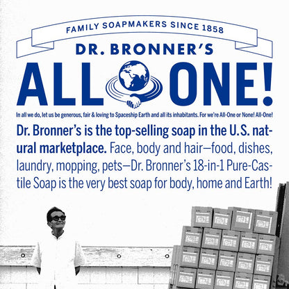 Dr. Bronner's Pure-Castile Tea Tree Soap Bundle – 32oz Bottle + 2oz Travel Bottle