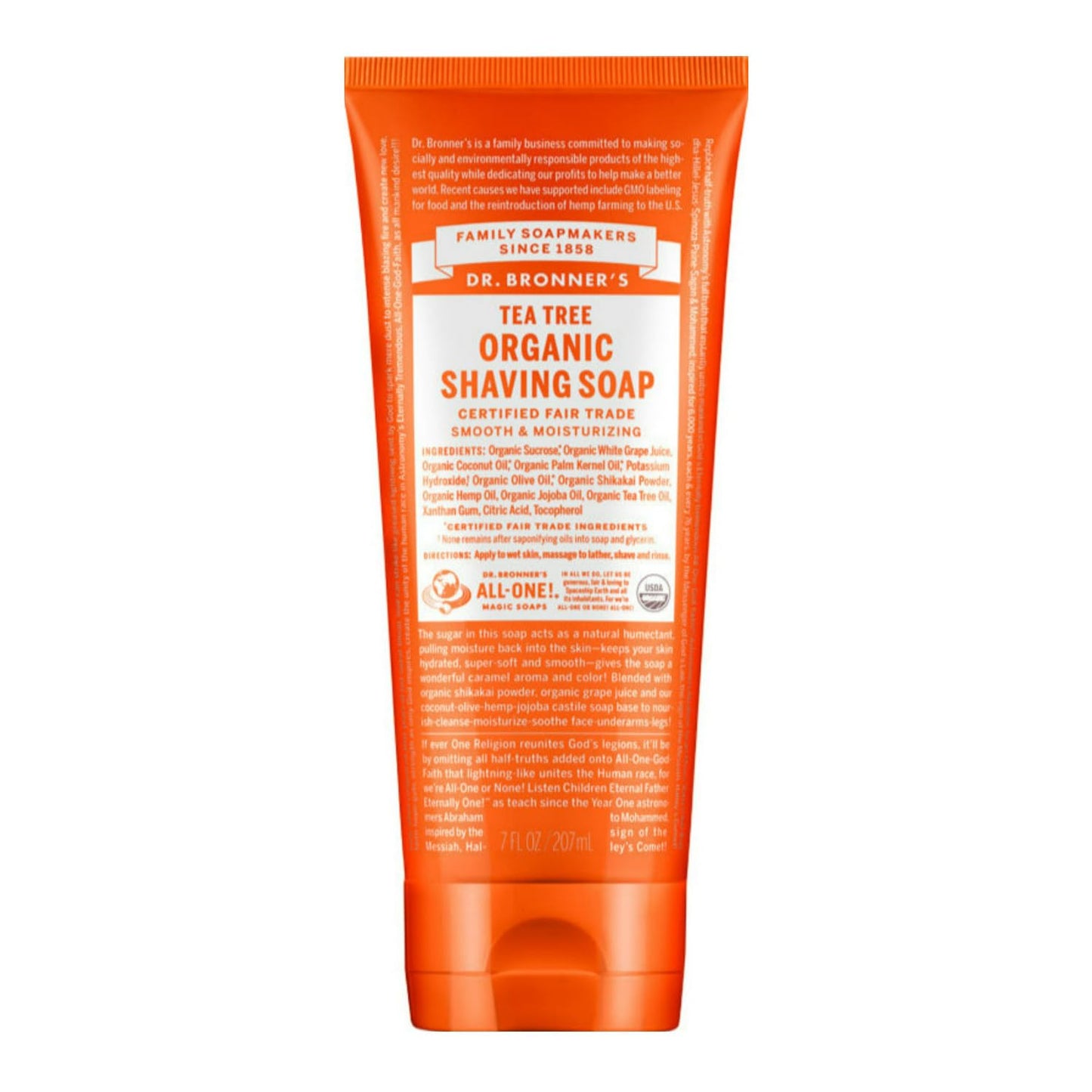 Dr. Bronner's Tea Tree Organic Shave Gel – 7 Oz