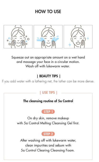 Dr.Ceuracle 5α Control Clearing Cleansing Foam | Deep Cleansing for Oily Skin