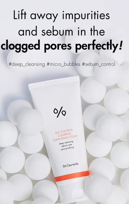 Dr.Ceuracle 5α Control Clearing Cleansing Foam | Deep Cleansing for Oily Skin