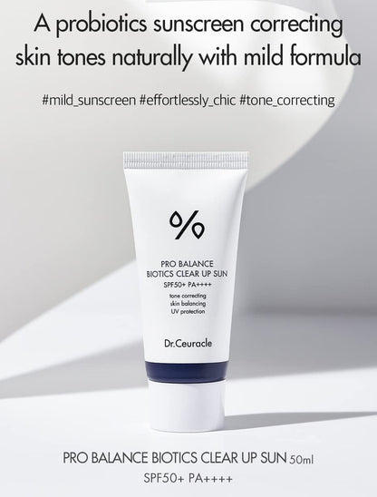 Dr. Ceuracle Pro Balance Biotics Clear Up Sun SPF 50+ PA+++ | Probiotics Sunscreen