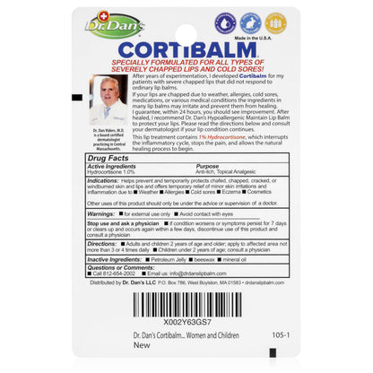 Dr. Dan's Cortibalm-5 Pack | Healing Lip Balm for Severely Chapped Lips