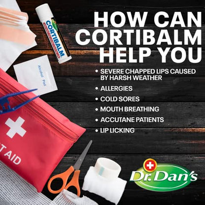 Dr. Dan's Cortibalm-5 Pack | Healing Lip Balm for Severely Chapped Lips