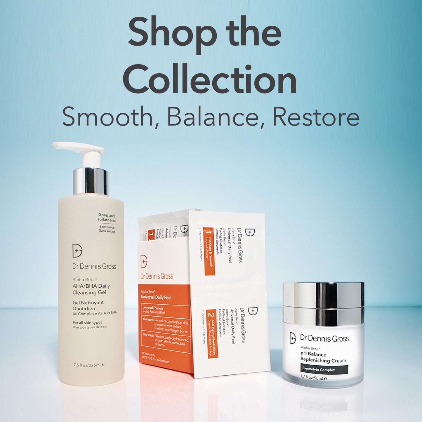 Dr Dennis Gross Alpha Beta pH Balance Replenishing Cream — Lightweight Gel-Cream with Electrolytes & AHAs