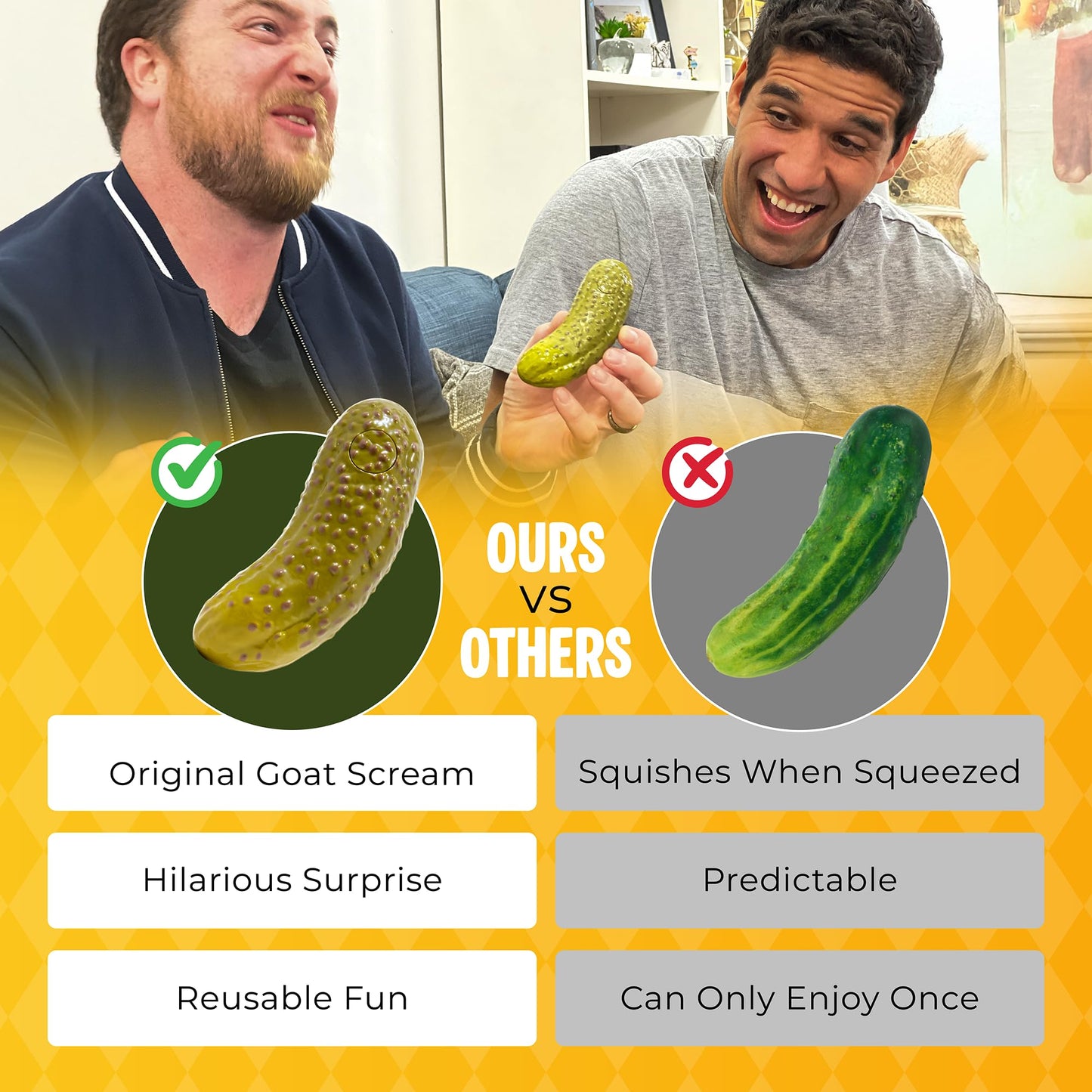 DR DINGUS Screaming Pickle – Original Goat Scream Toy for Pranks & Fun