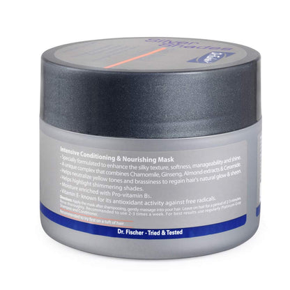 Dr. Fischer Purple Mask for Silver Perfection - Neutralizes Yellow Tones, Hydrates Gray Hair, Sulfate-Free