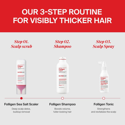 Dr.FORHAIR Folligen Tonic – Scalp Nourishment Serum for Fuller-Looking Hair (4.06 fl oz)