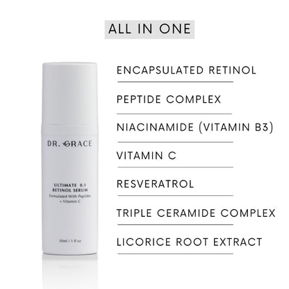 Dr. Grace Ultimate 0.1 Retinol Serum – Gentle Nightly Treatment with Encapsulated Retinol & Vitamin C