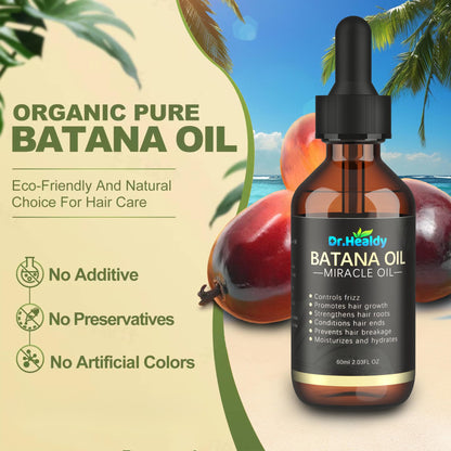 Dr. Healdy Batana Oil for Hair Growth – 100% Pure & Unrefined, 60ml, All Hair Types