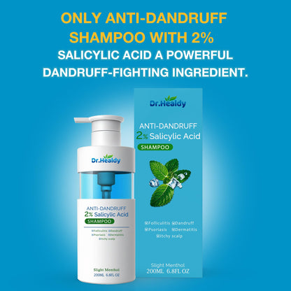 Dr. Healdy Anti-Dandruff Shampoo & Conditioner Set – 2% Salicylic Acid, Sulfate Free (13.6 fl oz x 2)