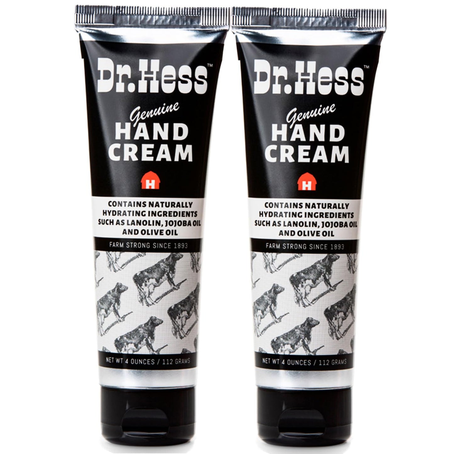 Dr. Hess Genuine Hand Cream – Nourishing Lotion for Dry Hands & Heels, Eczema Relief, 4 oz x 2 Pack