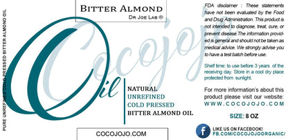 Dr Joe Lab Bitter Almond Oil – Pure Cold-Pressed 8 oz, All-Natural & Multi-Use