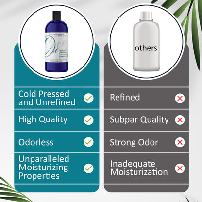 Dr Joe Lab Japanese Camellia Seed Oil – Pure, Cold-Pressed, Non-GMO, 8 oz for Skin, Hair, Nails