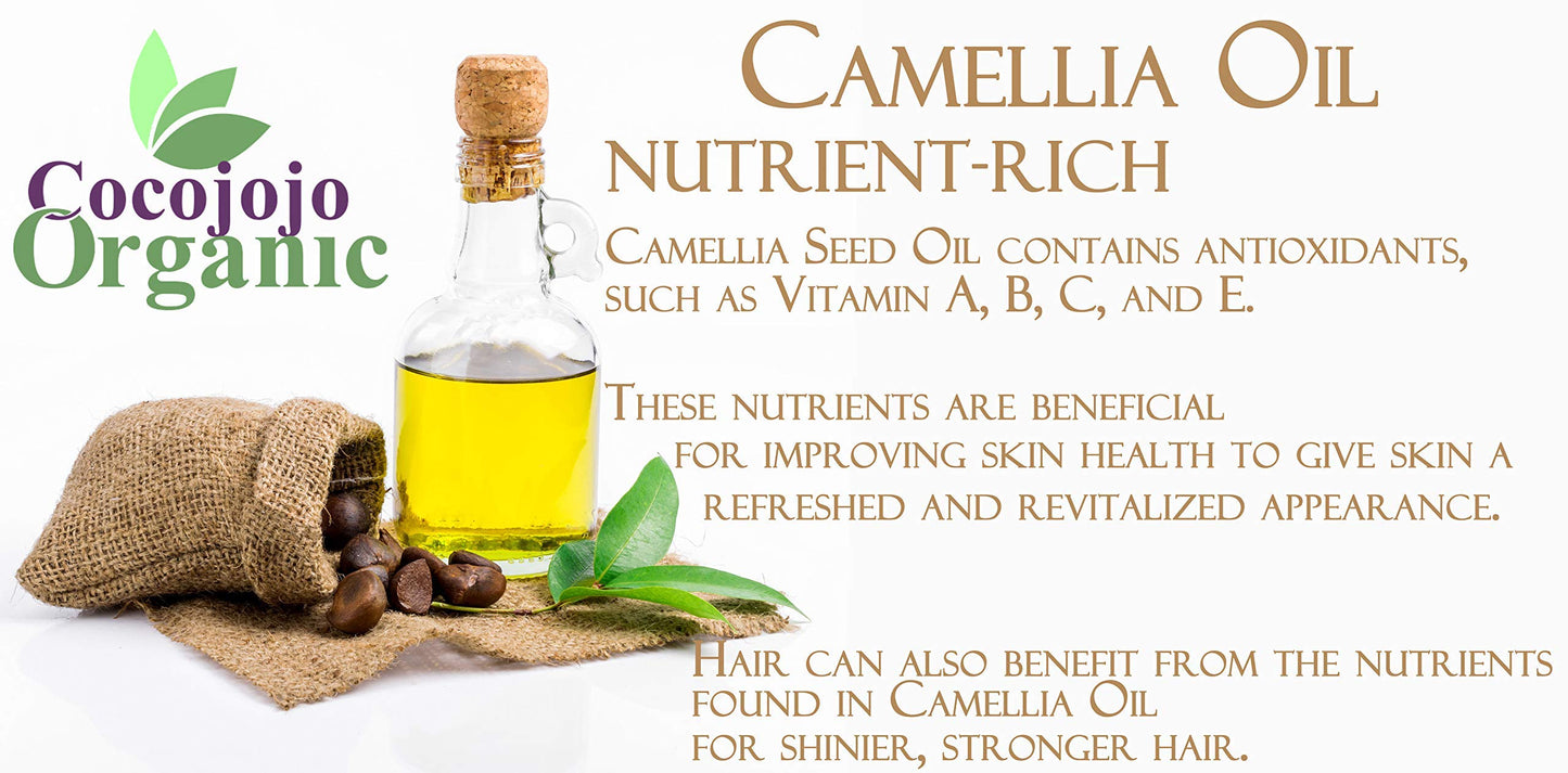 Dr Joe Lab Japanese Camellia Seed Oil – Pure, Cold-Pressed, Non-GMO, 8 oz for Skin, Hair, Nails