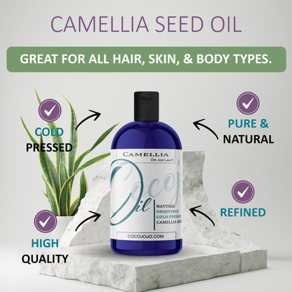 Dr Joe Lab Japanese Camellia Seed Oil — Pure, Cold-Pressed, Non-GMO 16 oz