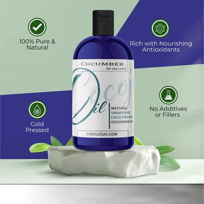 Dr Joe Lab Cucumber Seed Oil – Pure Cold-Pressed Virgin Carrier Oil, 16 oz