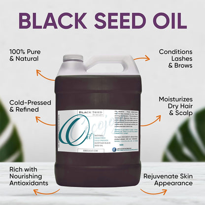 Dr Joe Lab Egyptian Black Seed Oil – Pure Cold-Pressed Black Cumin for Hair, Skin & Nails (128 oz)