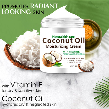 DR MEINAIER 3-Pack Coconut Oil Moisturizing Cream – Lightweight, Fast-Absorbing Lotion for Face, Body & Hands
