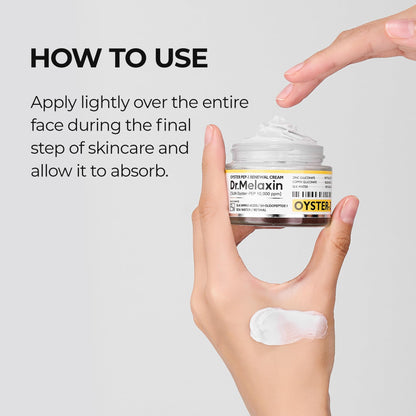 Dr.Melaxin Oyster Pep3 Renewal Cream | Daily Anti-Aging Moisturizer for Elasticity & Wrinkles - 50ml
