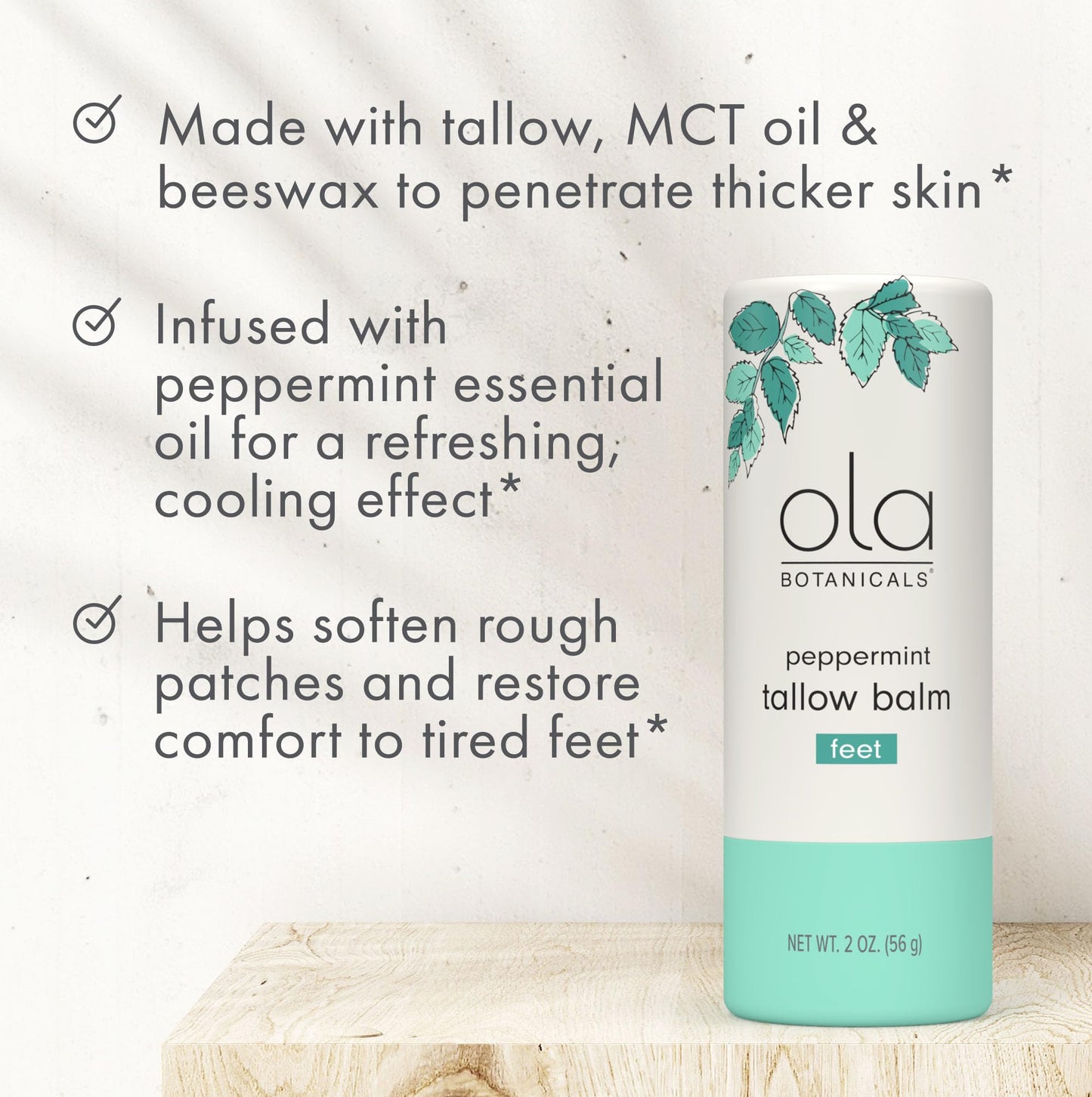 Dr. Mercola Ola Tallow Balm Foot Peppermint - Revitalizing Foot Care