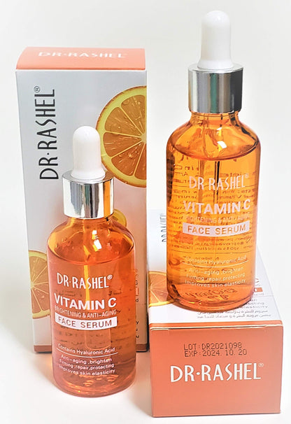 Dr Rashel Vitamin C Face Serum Pack of 2 | Hyaluronic Acid, Firming & Anti-Aging + Collagen Crystal Eye Mask