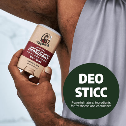 Dr. Squatch Aluminum-Free Deodorant for Men – Charcoal & Postbiotics, Summer Citrus + Aloe, 2-Pack