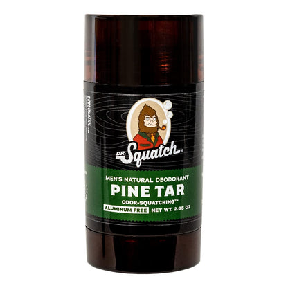 Dr. Squatch Natural Deodorant for Men - Aluminum-Free Pine Tar 2.65 oz