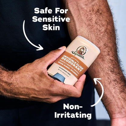 Dr. Squatch Invisible Glide Aluminum-Free Deodorant for Men – Wood Barrel Bourbon + Rainforest Rapids (2-Pack)