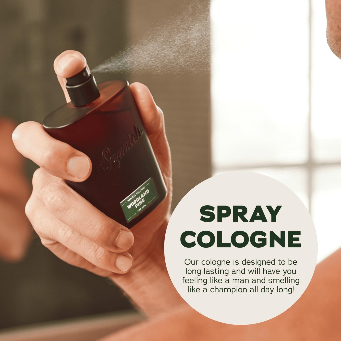 Dr. Squatch Woodland Pine Cologne for Men | Scent-Lock Technology & Sustainably Sourced Ingredients | 1.7 fl oz