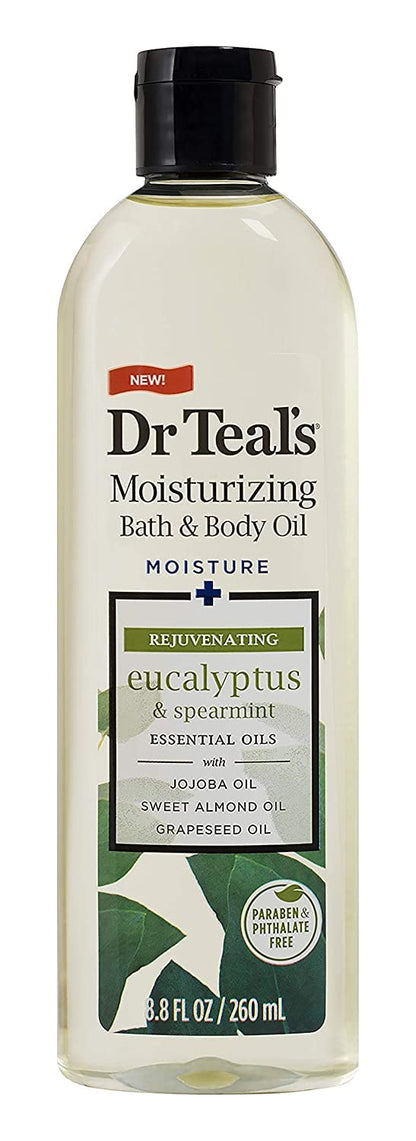Dr Teal's Bath & Body Oil Variety Gift Set (2 Pack, 8.8oz Each) – Lavender & Eucalyptus Spearmint