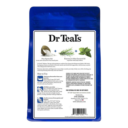 Dr Teal's Salt Bath Soak Gift Set (2x3 lbs) – Eucalyptus & Spearmint + Rosemary & Mint | Pure Epsom Salt