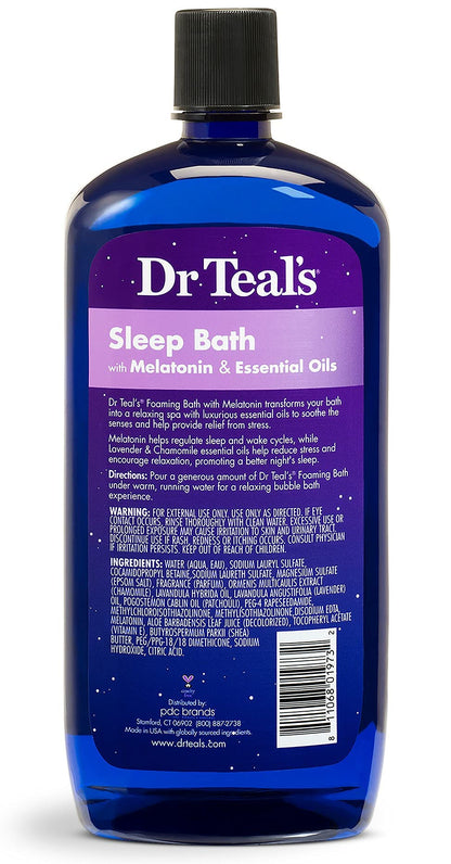 Dr Teal's Foaming Bath Variety Gift Set (2 Pack) – Eucalyptus & Spearmint + Melatonin Sleep Bath