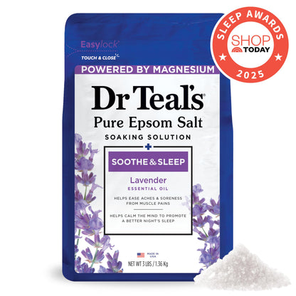 Dr Teal's Lavender Epsom Salt Soak & Foaming Bath Duo – Soothe & Sleep with Lavender