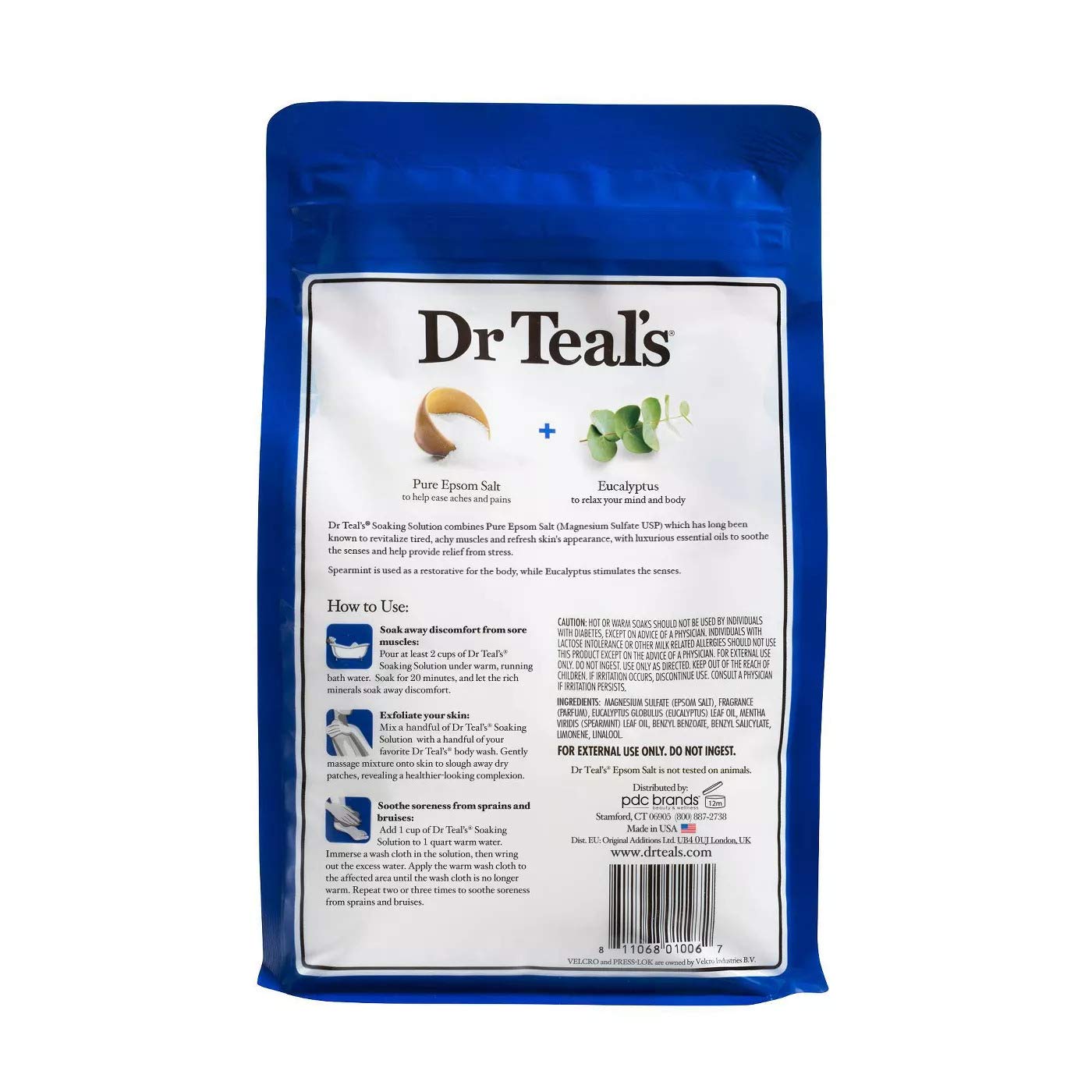 Dr Teal's Salt Bath Soak Gift Set (2x3 lbs) – Eucalyptus & Spearmint + Rosemary & Mint | Pure Epsom Salt