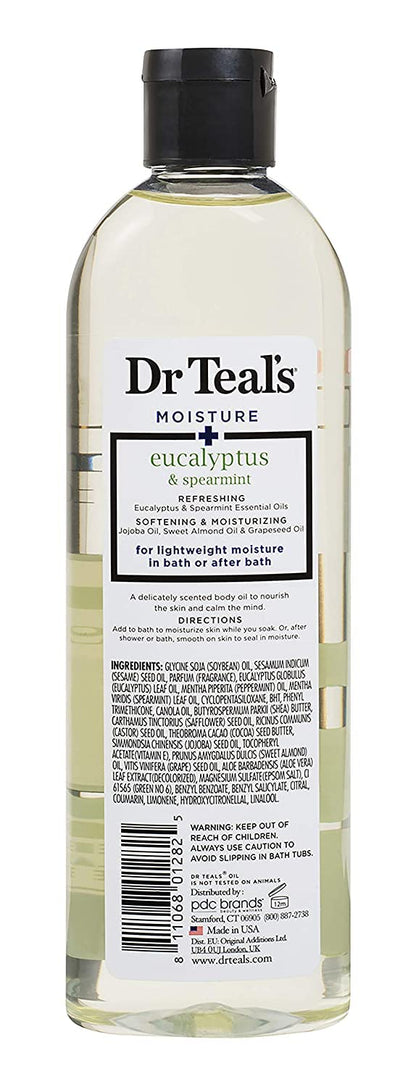 Dr Teal's Bath & Body Oil Variety Gift Set (2 Pack, 8.8oz Each) – Lavender & Eucalyptus Spearmint