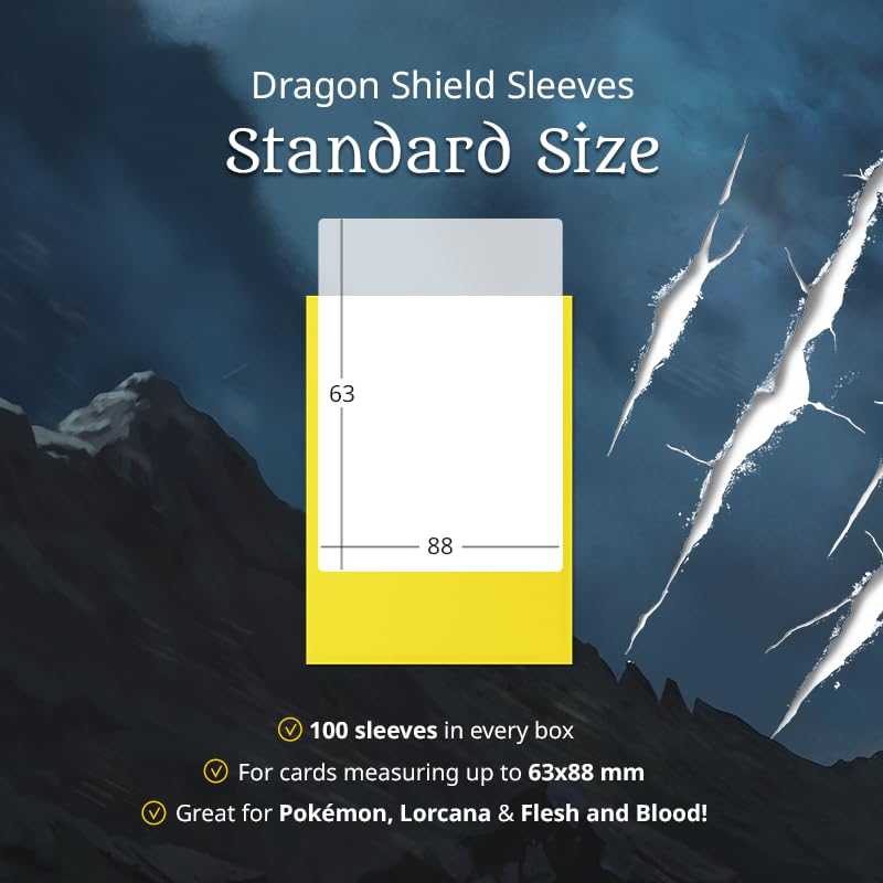 Dragon Shield Sleeves Classic Blue (100) – 63×88 mm, 120 μm, Archival Safe