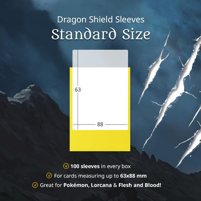 Dragon Shield Sleeves Classic Blue (100) – 63×88 mm, 120 μm, Archival Safe