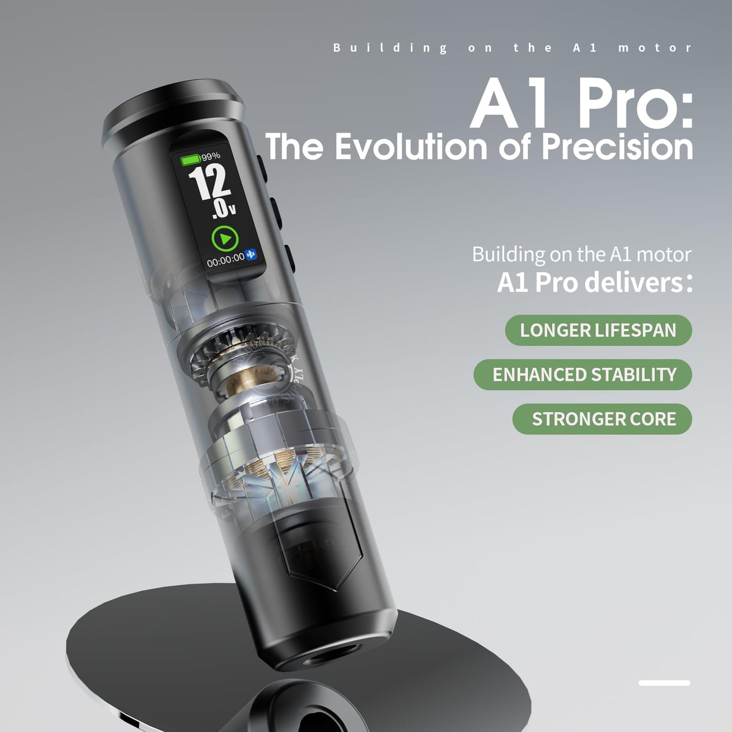 Dragonhawk A1 Pro Tattoo Kit – Cordless Pro Pen, 2000mAh, Beginner Friendly