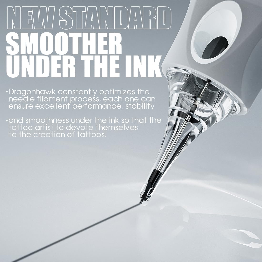 Dragonhawk Tattoo Cartridges 1005RL – 50 Count, Glide Extra Smooth Round Liner