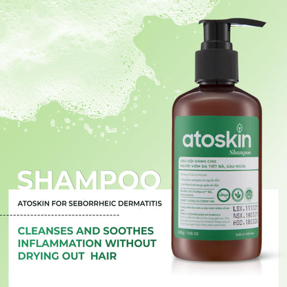 Dr. Atoskin Shampoo for Seborrheic Dermatitis – Oil Control & Scalp Comfort (6.8 oz)