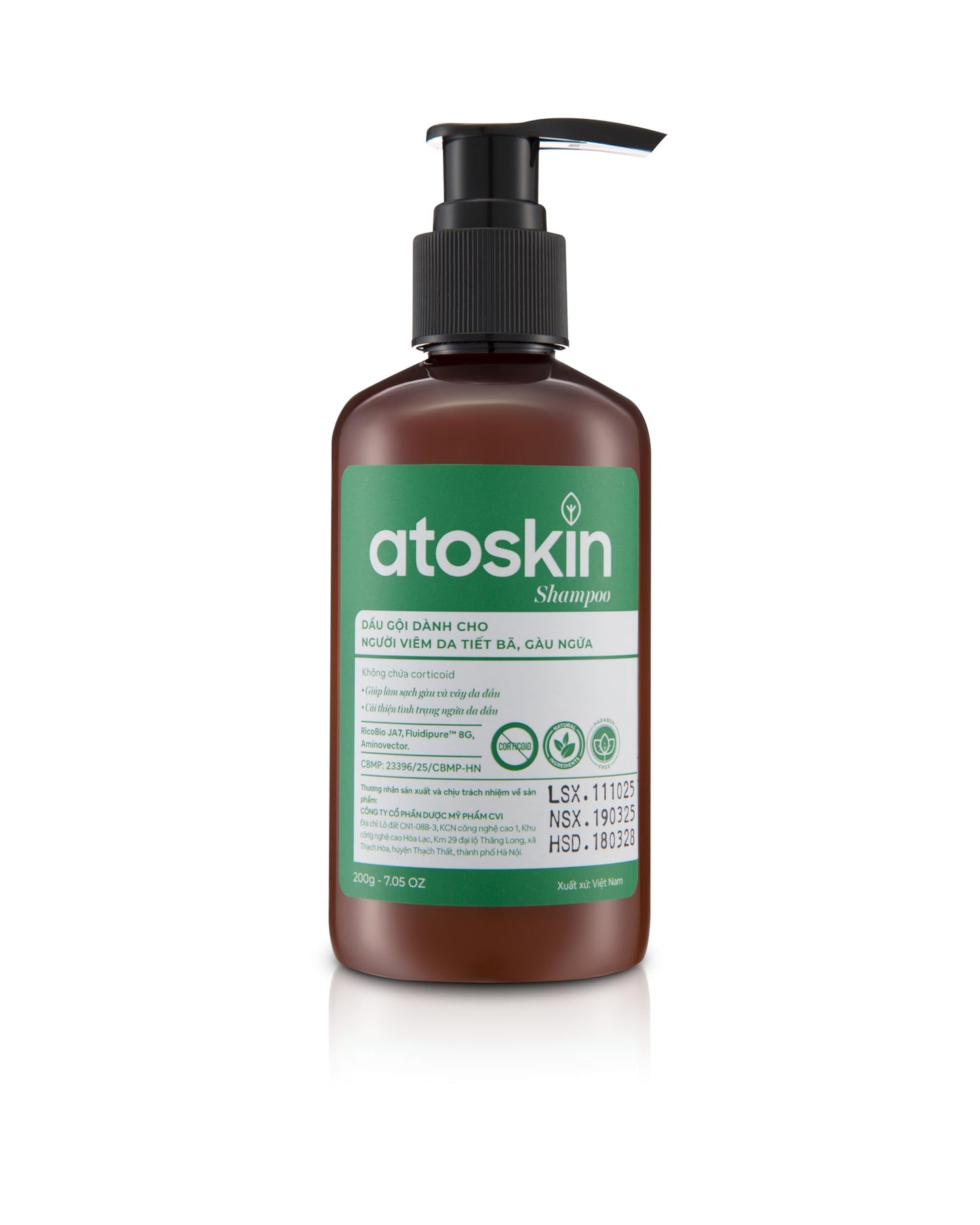 Dr. Atoskin Shampoo for Seborrheic Dermatitis – Oil Control & Scalp Comfort (6.8 oz)