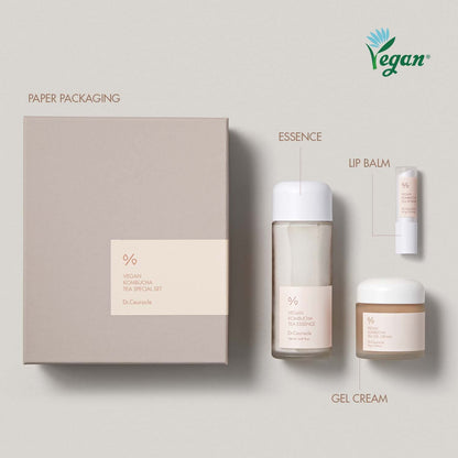 Dr.Ceuracle Vegan Kombucha Tea Essence & Gel Cream – Holiday Korean Skincare Gift Set (Special Set)