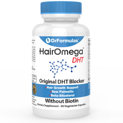 DrFormulas Original DHT Blocker Without Biotin | 45-Day Hair Health Supplement for Women & Men, 90 Vegetarian Capsules