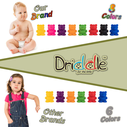 Driddle Colorful Counting Bears with Matching Cups – 80 Bear Montessori Math Toy