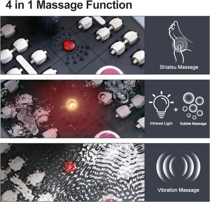 Drizo Foot Spa Massager with Heat, Bubbles, Infrared Light & 22 Shiatsu Rollers | Tea Tree Oil Salt Soak