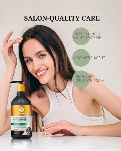 Dr's Formula Root Strengthening Shampoo – Oily Scalp Care, Volume & Rescue for Brittle Hair | 20.46 Fl Oz